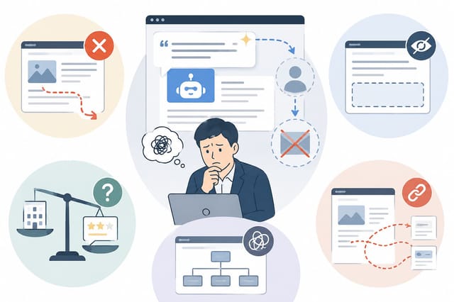 AI検索で引用されても問い合わせが来ないサイトの共通点5選